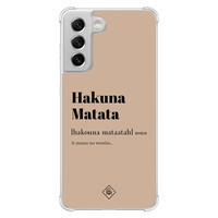 Casimoda Samsung Galaxy S21 FE shockproof hoesje - Hakuna matata