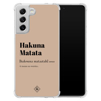 Casimoda Samsung Galaxy S21 FE shockproof hoesje - Hakuna matata