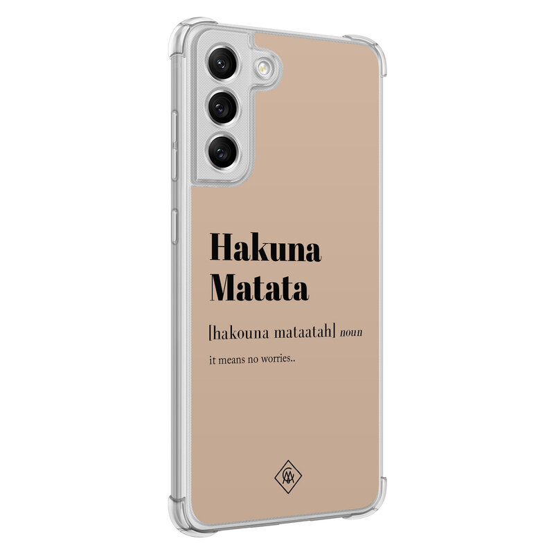 Casimoda Samsung Galaxy S21 FE shockproof hoesje - Hakuna matata