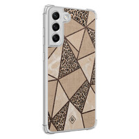 Casimoda Samsung Galaxy S21 FE shockproof hoesje - Leopard abstract