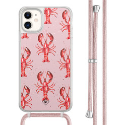 Casimoda iPhone 11 hoesje met rosegoud koord - Lobster