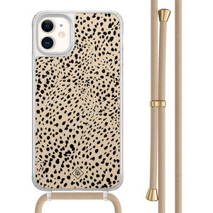 Casimoda iPhone 11 hoesje met beige koord - Spot on