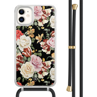 Casimoda iPhone 11 hoesje met zwart koord - Flowerpower