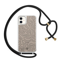 Casimoda iPhone 11 hoesje met zwart koord - Abstract lines