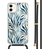 Casimoda iPhone 11 hoesje met zwart koord - Japandi waves