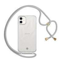 Casimoda iPhone 11 hoesje met grijs koord - Vive la vie