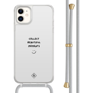 Casimoda iPhone 11 hoesje met grijs koord - Collect moments