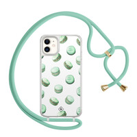 Casimoda iPhone 11 hoesje met mint koord - Macarons