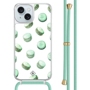 Casimoda iPhone 15 hoesje met mint koord - Macarons
