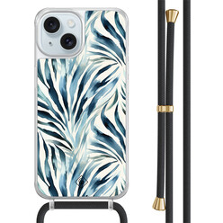 Casimoda iPhone 15 hoesje met zwart koord - Japandi waves