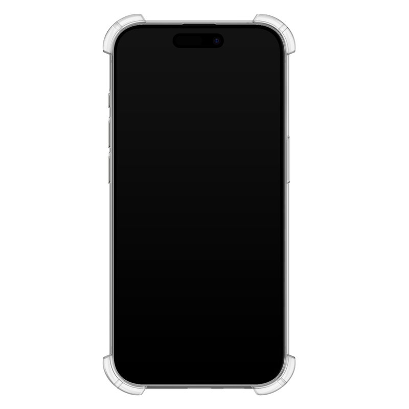 Casimoda iPhone 15 Pro shockproof hoesje - Abstract gezicht bruin