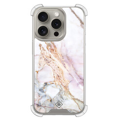 Casimoda iPhone 15 Pro shockproof hoesje - Parelmoer marmer