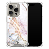 Casimoda iPhone 15 Pro shockproof hoesje - Parelmoer marmer