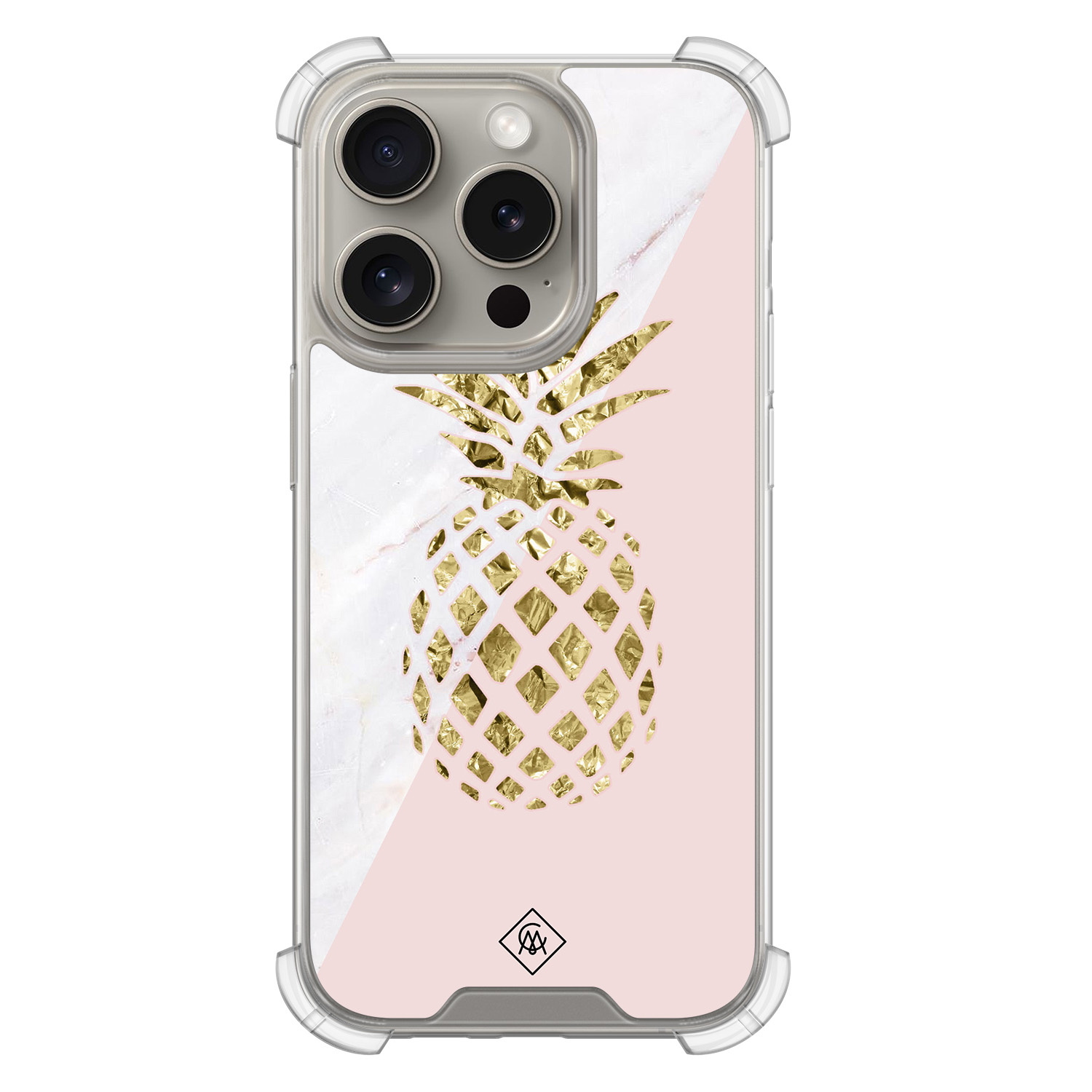 iPhone 15 Pro shockproof hoesje - Ananas