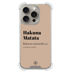 Casimoda iPhone 15 Pro shockproof hoesje - Hakuna matata