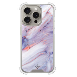 Casimoda iPhone 15 Pro shockproof hoesje - Marmer paars