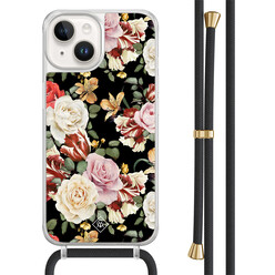 Casimoda iPhone 14 hoesje met zwart koord - Flowerpower