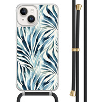 Casimoda iPhone 14 hoesje met zwart koord - Japandi waves
