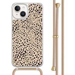 Casimoda iPhone 14 hoesje met beige koord - Spot on