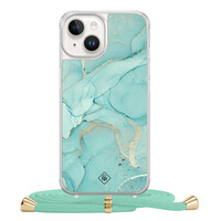 Casimoda iPhone 14 hoesje met mint koord - Touch of mint