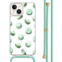 Casimoda iPhone 14 hoesje met mint koord - Macarons