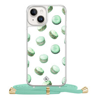 Casimoda iPhone 14 hoesje met mint koord - Macarons