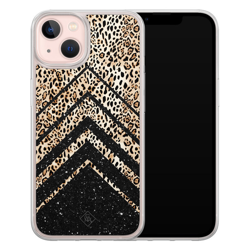 Casimoda iPhone 13 hybride hoesje - Chevron luipaard