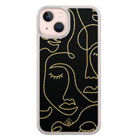 Casimoda iPhone 13 hybride hoesje - Abstract faces