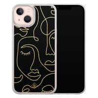 Casimoda iPhone 13 hybride hoesje - Abstract faces