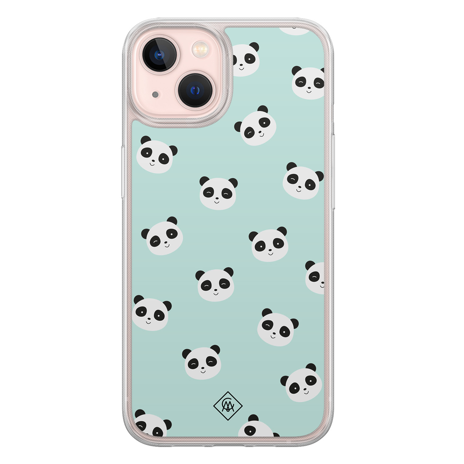 iPhone 13 hybride hoesje - Panda print