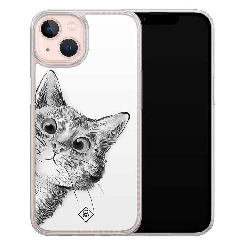 Casimoda iPhone 13 hybride hoesje - Kat kiekeboe