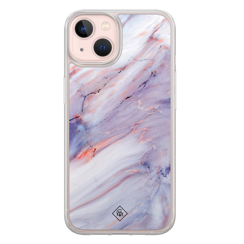 Casimoda iPhone 13 hybride hoesje - Marmer paars