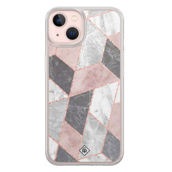 Casimoda iPhone 13 hybride hoesje - Stone grid