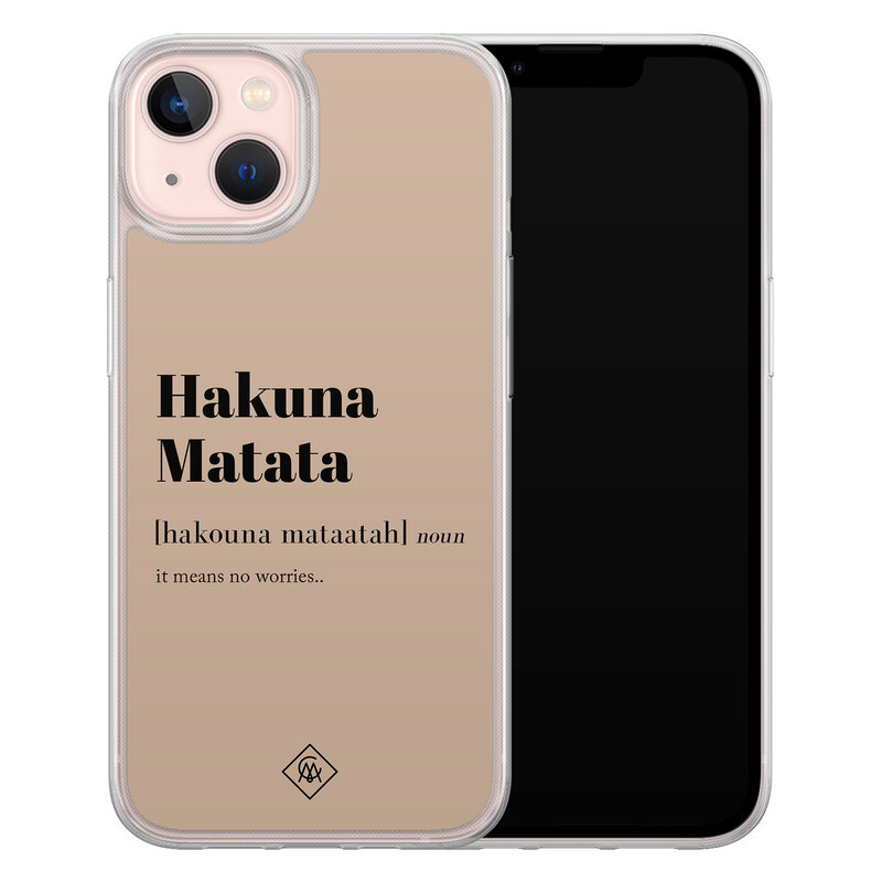 Casimoda iPhone 13 hybride hoesje - Hakuna matata