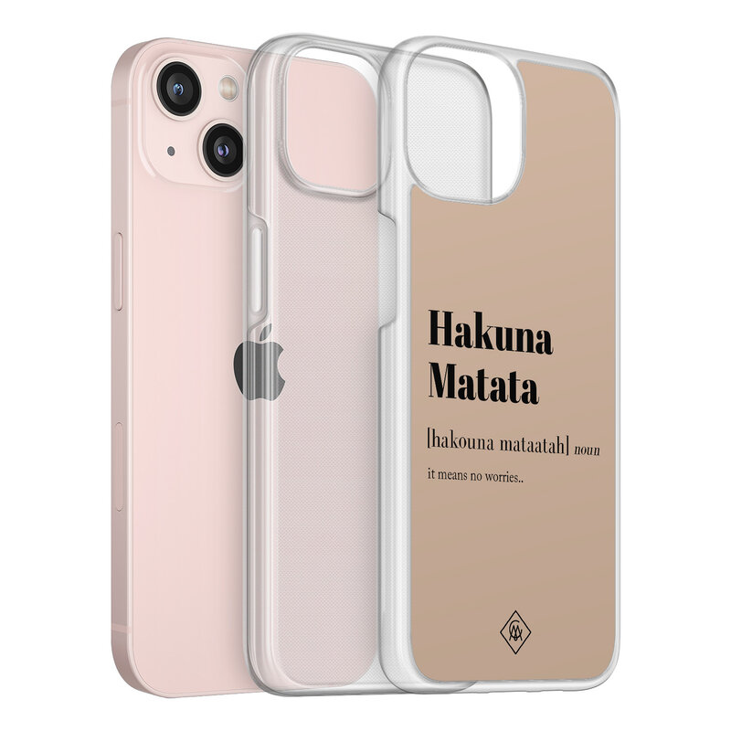 Casimoda iPhone 13 hybride hoesje - Hakuna matata