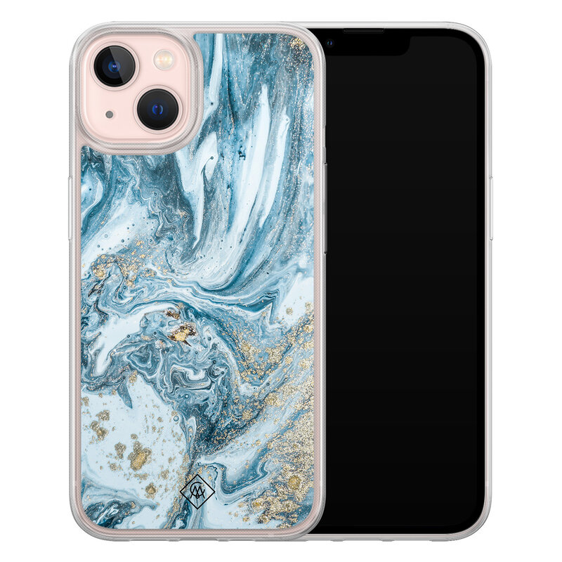Casimoda iPhone 13 hybride hoesje - Marble sea