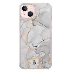 Casimoda iPhone 13 hybride hoesje - Marmer grijs