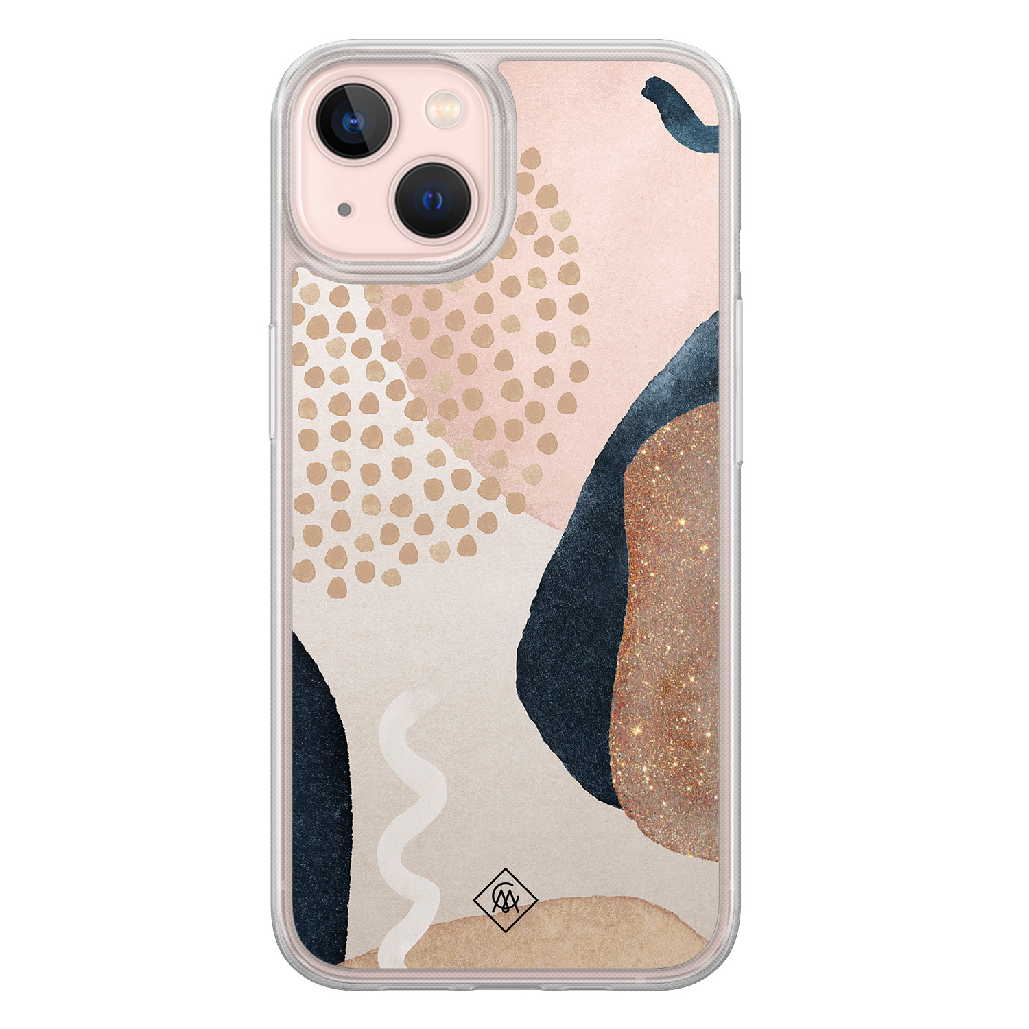 iPhone 13 hybride hoesje - Abstract dots