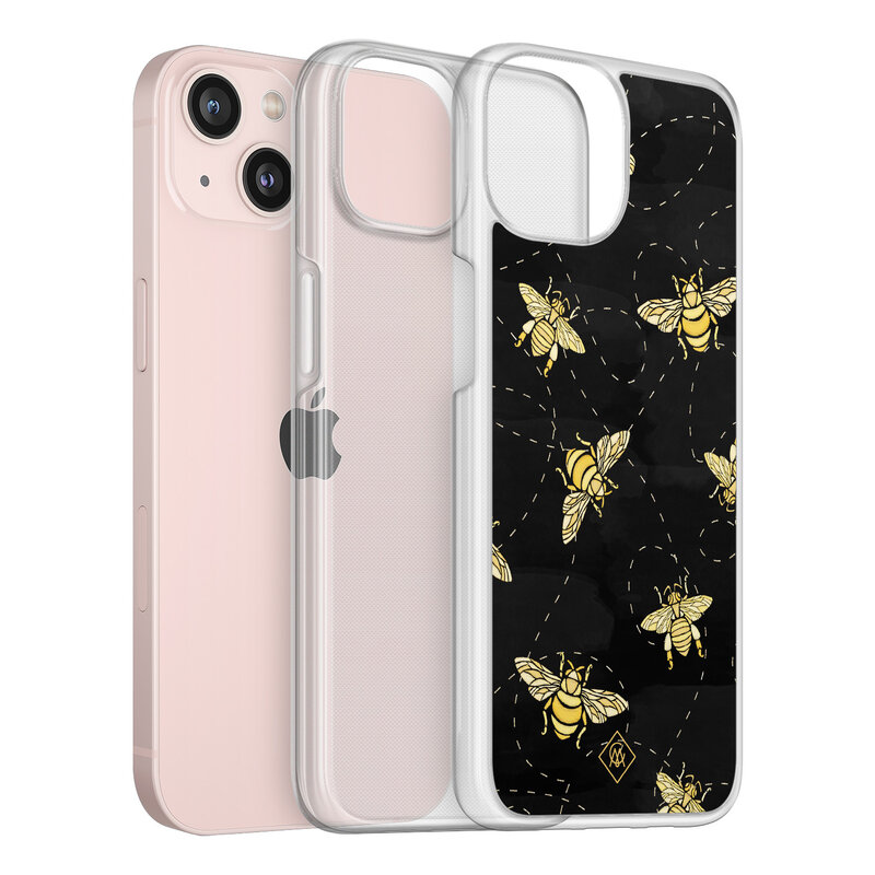 Casimoda iPhone 13 hybride hoesje - Bee happy