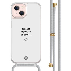 Casimoda iPhone 13 hoesje met grijs koord - Collect moments