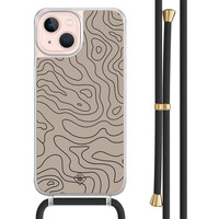 Casimoda iPhone 13 hoesje met zwart koord - Abstract lines