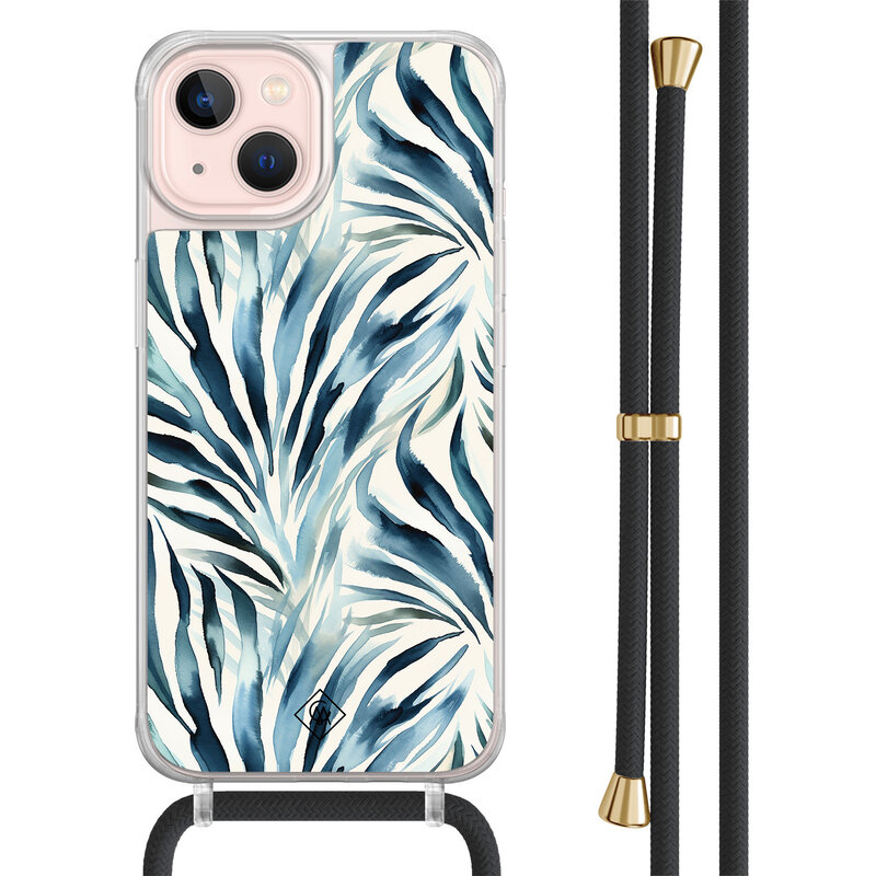 Casimoda iPhone 13 hoesje met zwart koord - Japandi waves