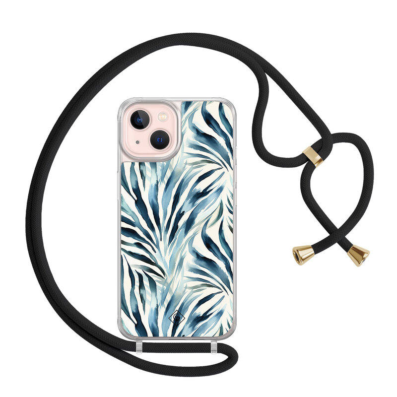 Casimoda iPhone 13 hoesje met zwart koord - Japandi waves