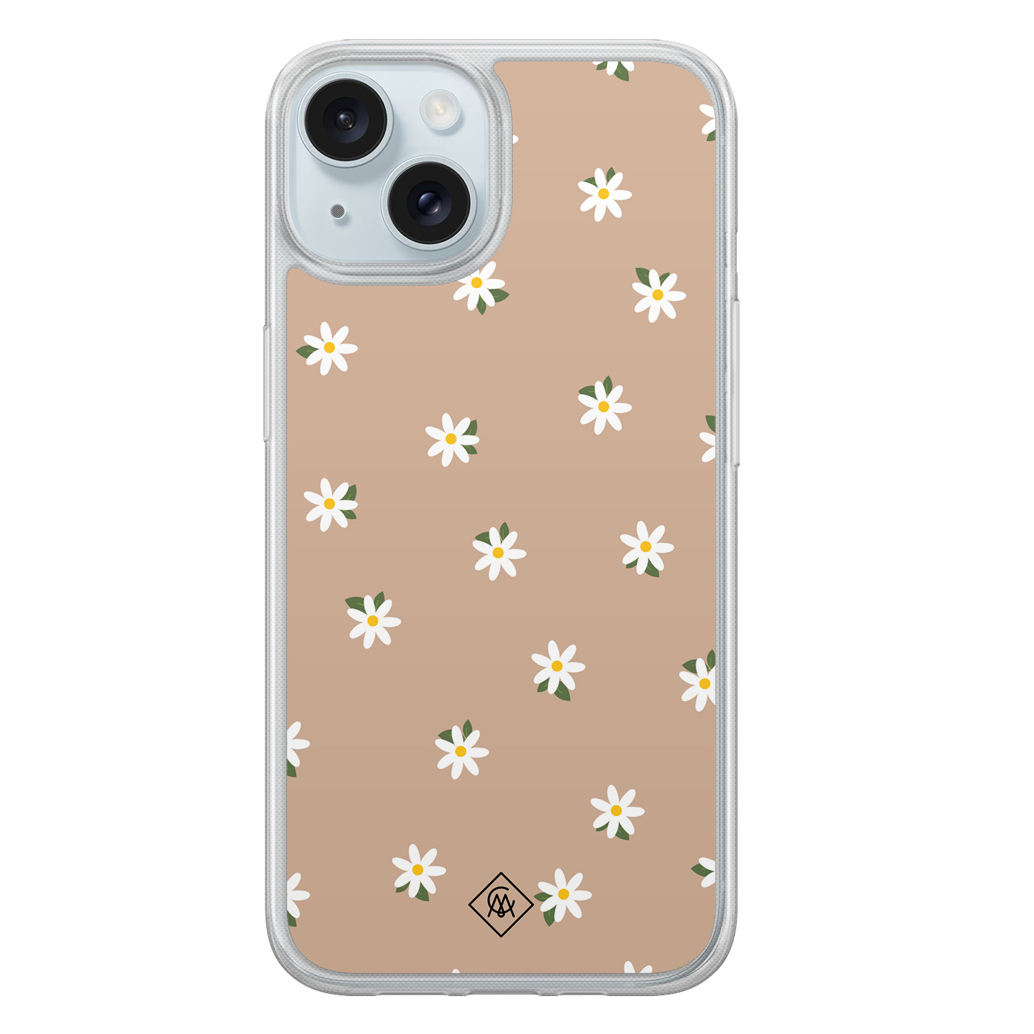 iPhone 15 hybride hoesje - Sweet daisies