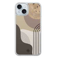 Casimoda iPhone 15 hybride hoesje - Abstract almond shapes