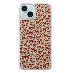 Casimoda iPhone 15 hybride hoesje - Sweet hearts