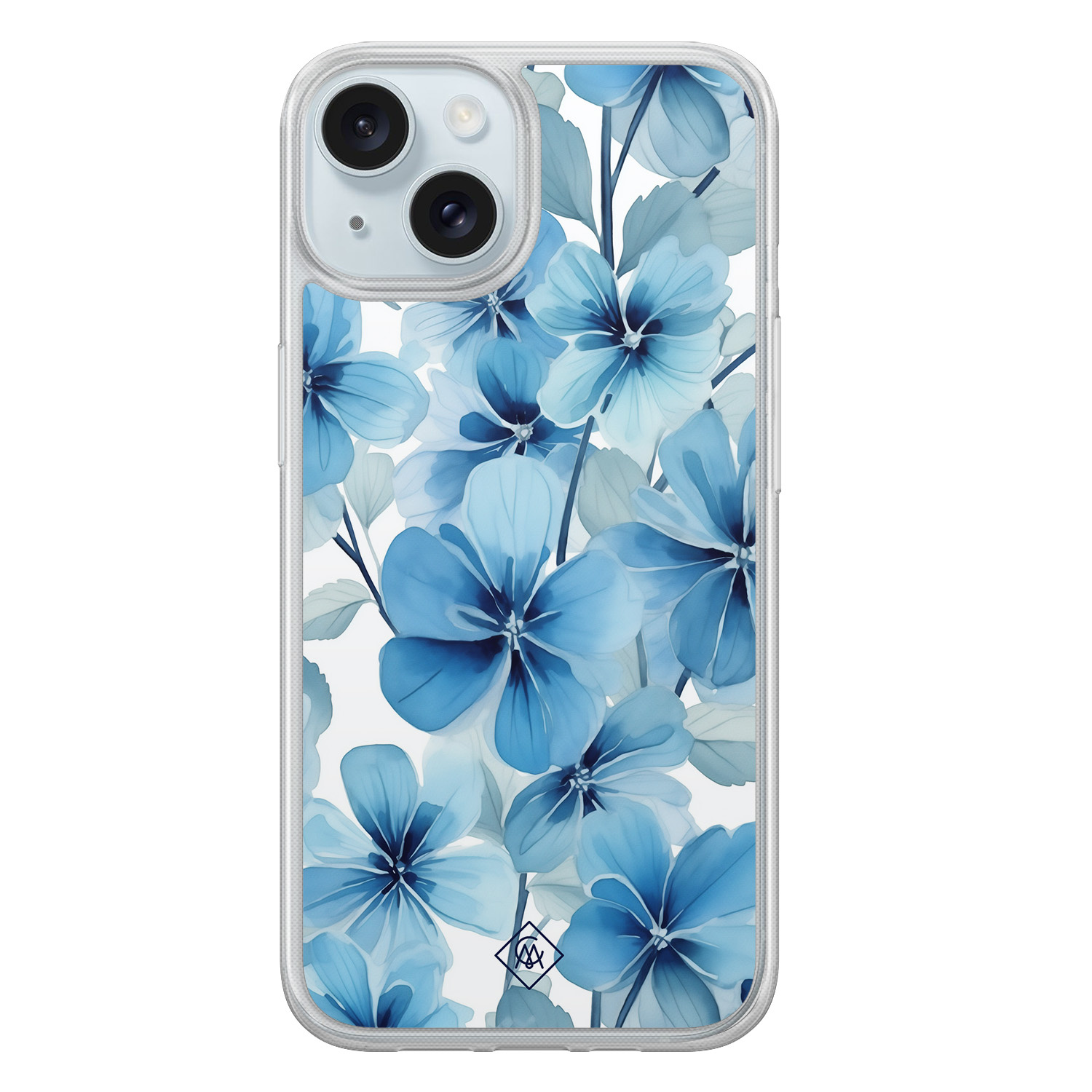 iPhone 15 hybride hoesje - Indigo gardens