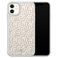 Casimoda iPhone 11 hybride hoesje - Ivory abstraction