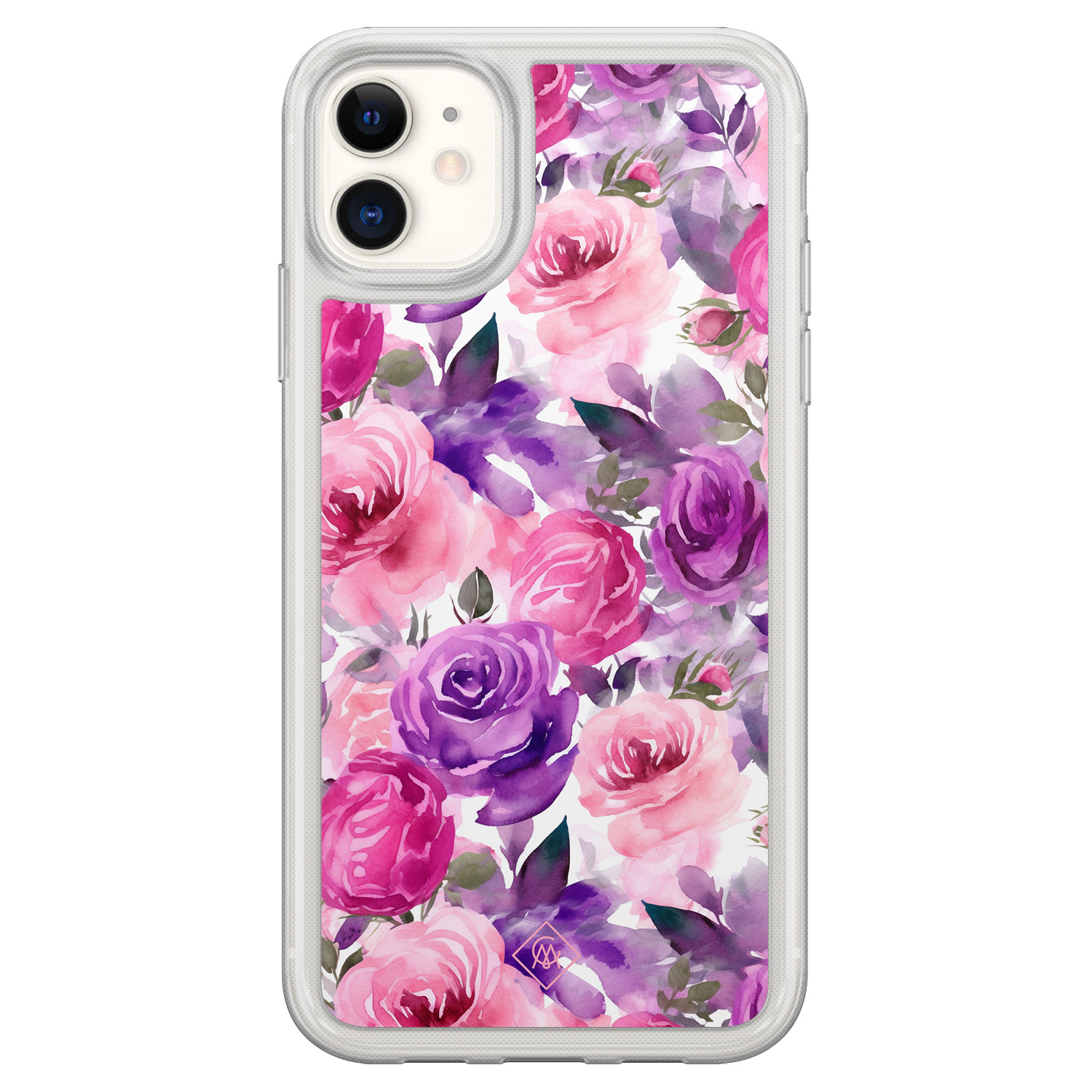 iPhone 11 hybride hoesje - Rosy blooms