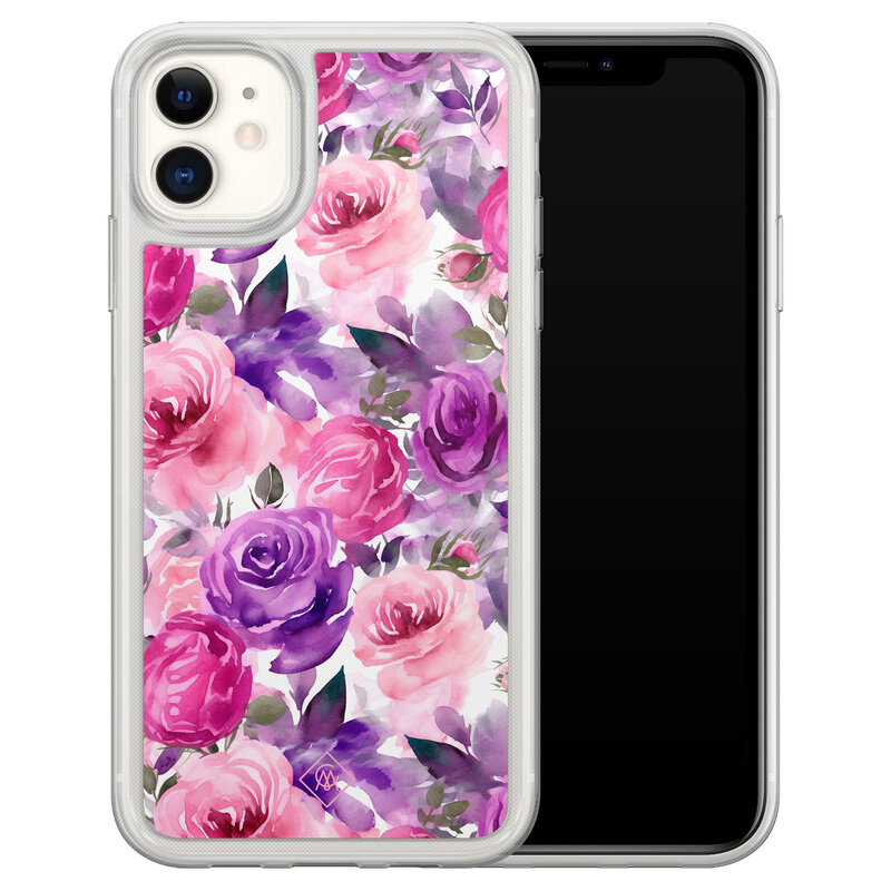 Casimoda iPhone 11 hybride hoesje - Rosy blooms